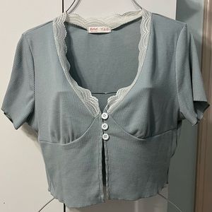 Ashy Blue Blouse